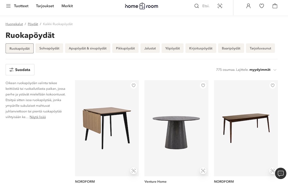 Homeroom ruokapöytä